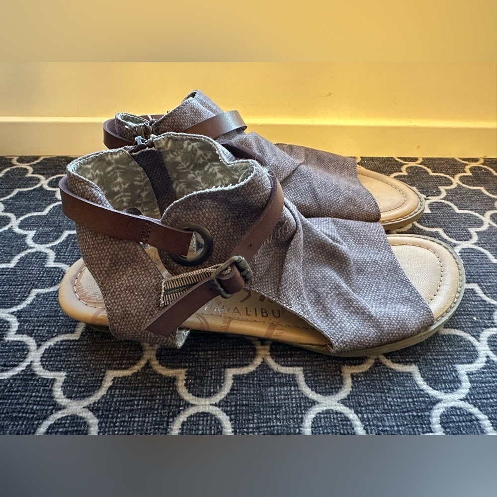 Blowfish Women’s Denim Blue Buckle Sandals- size 7.5